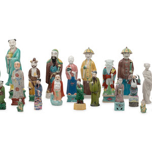 Appraisal: Chinese Porcelain Figures TH- TH CENTURY comprising standing examples and