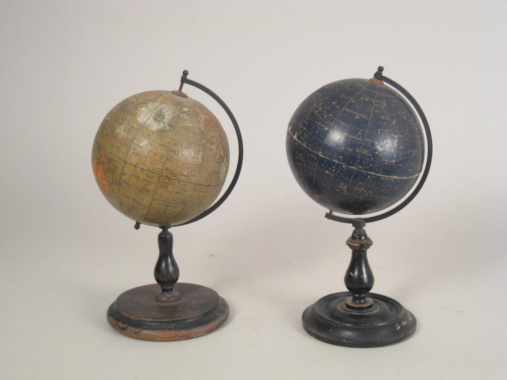 Appraisal: A Phillips Educational Terrestrial Globe on ebonised baluster column in