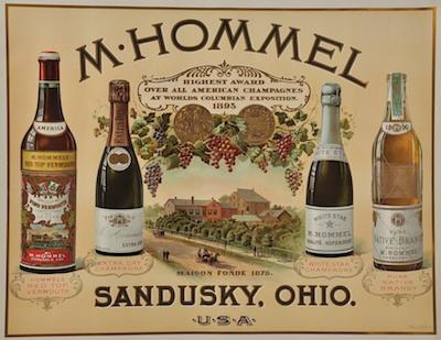 Appraisal: M Hommel Advertising Poster Sandusky Ohio Lithograph in colors paper