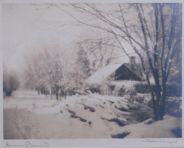 Appraisal: Frank Hohenberger x Photograph Signed Lower Right ''Snow Bound'' x