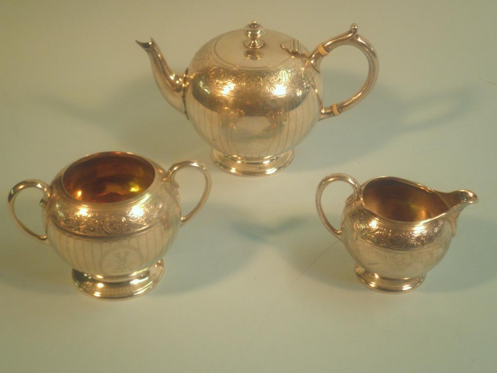 Appraisal: A Victorian silver breakfast service by Charles Stuart Harris comprising