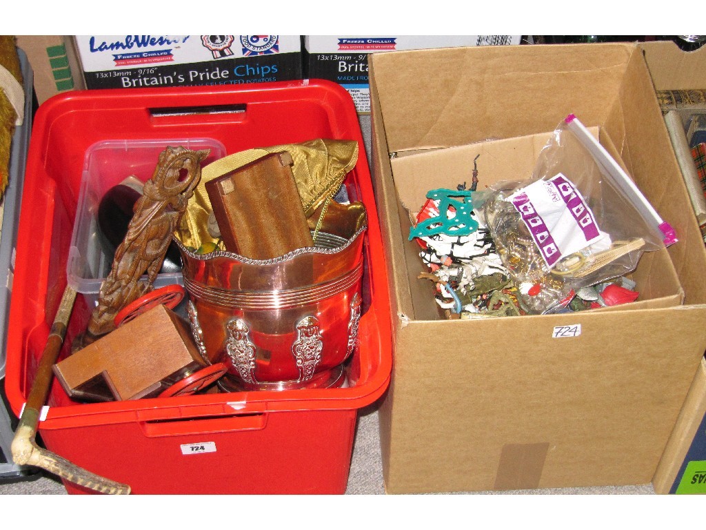 Appraisal: Lot comprising box of bric-a-brac and a box of assorted