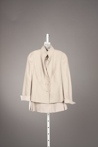 Appraisal: Akris raw silk jacket with lining and matching skirt Size