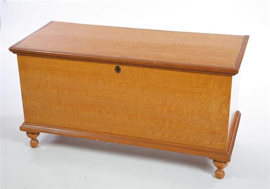 Appraisal: GRAIN DECORATED BLANKET CHEST Poplar with a molded lid and