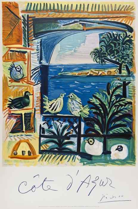 Appraisal: PICASSO Pablo - COTE D'AZUR lithograph in colours printed by