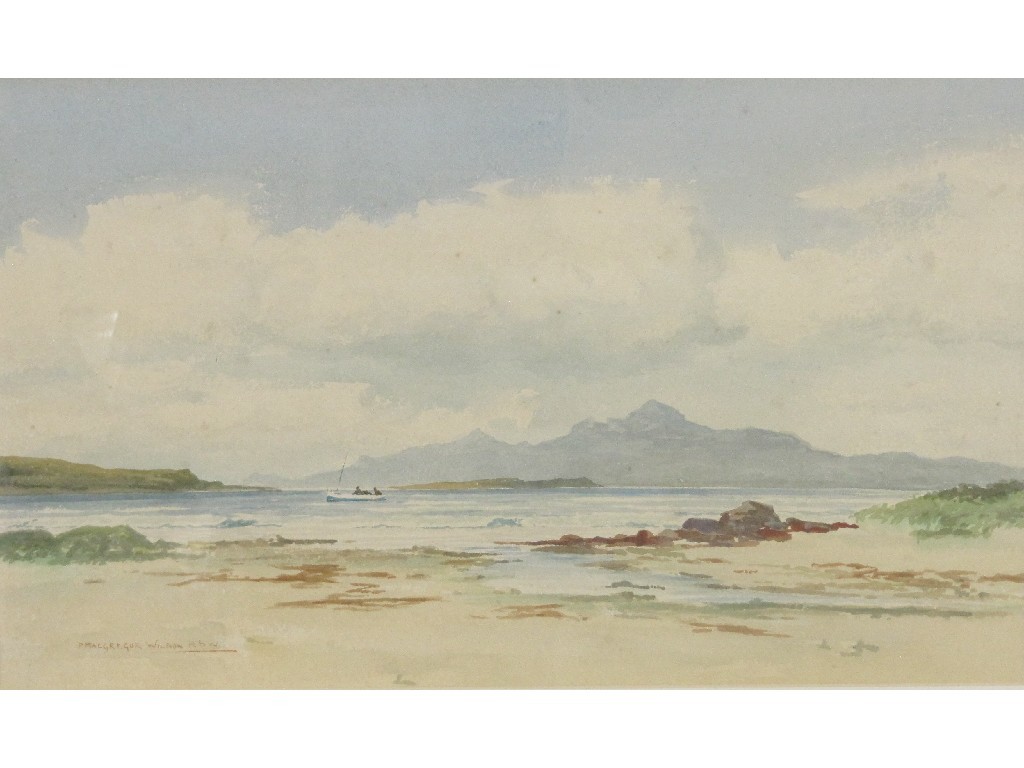 Appraisal: P MACGREGOR WILSON Watercolour 'Arran' signed