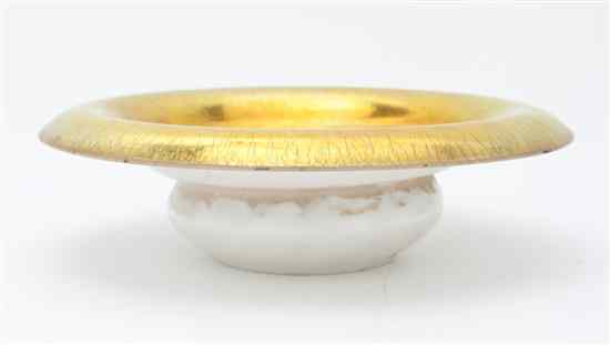 Appraisal: A Steuben Calcite Glass Center Bowl having a rolled flaring