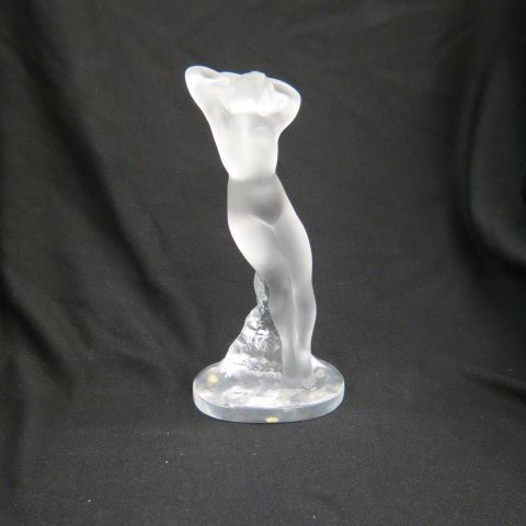 Appraisal: Lalique Crystal Figurine of a Nude Woman leaning back frosted