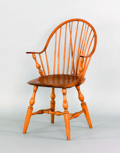 Appraisal: New England continuous arm windsor side chair early th c