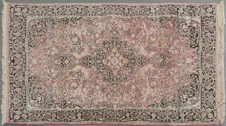 Appraisal: Kashmir Art Silk Carpet ' x ' Kashmir Art Silk