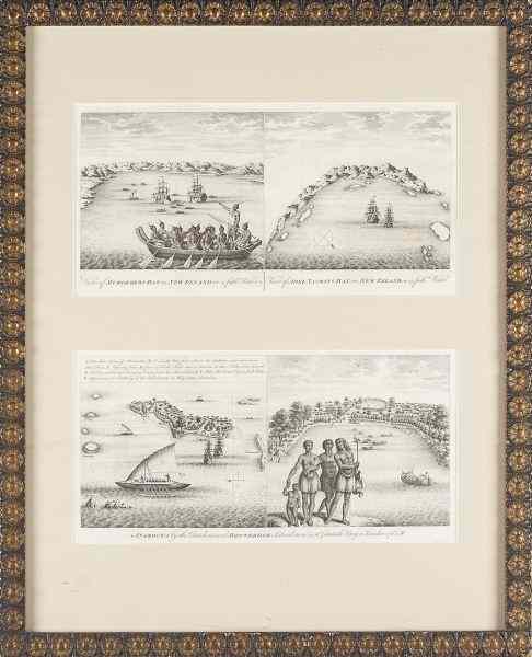 Appraisal: th Century Views of New Zealandconsisting of fold-out copperplate engravings