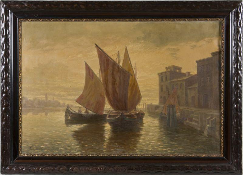 Appraisal: Leo Jaulet Fr th c The Grand Canal oil on