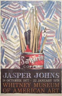 Appraisal: Jasper Johns American b Saravin exhibition poster for The Whitney