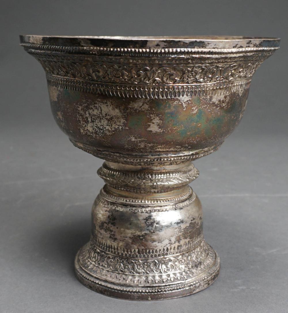 Appraisal: PROBABLY MALAYSIAN TESTED LOW-PURITY SILVER COMPOTE H IN CM GROSS