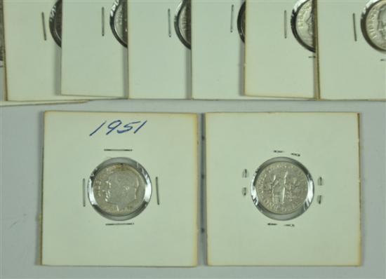 Appraisal: Roosevelt Dimes All silver Dates range - includes dated -S