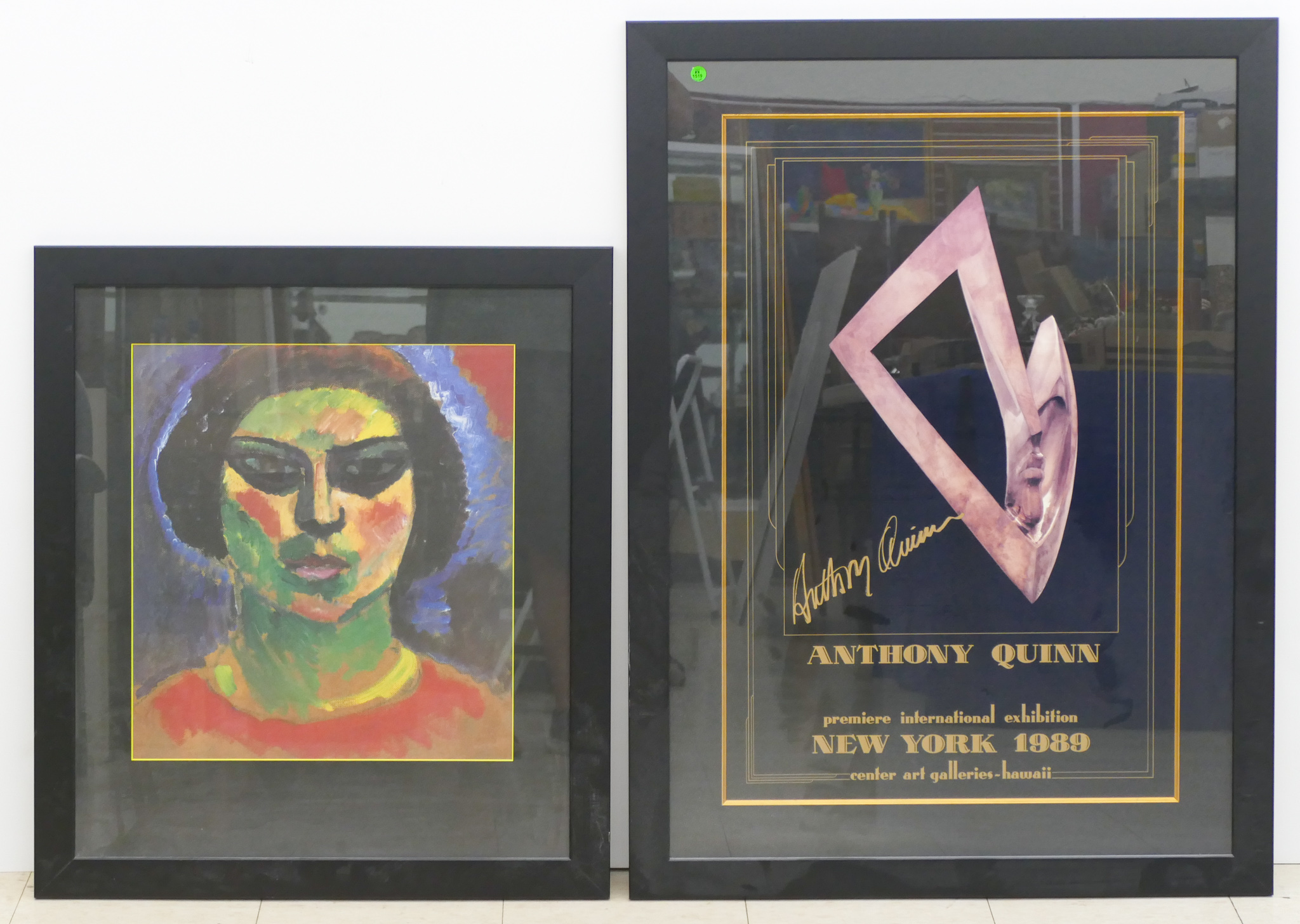 Appraisal: pc Anthony Quinn and Modern Art Exhibition Posters Framed ''x