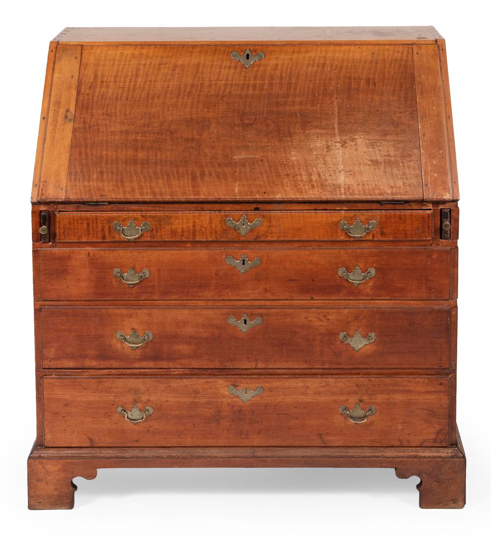 Appraisal: CHIPPENDALE SLANT-LID DESK NEW ENGLAND CIRCA HEIGHT WIDTH DEPTH CHIPPENDALE