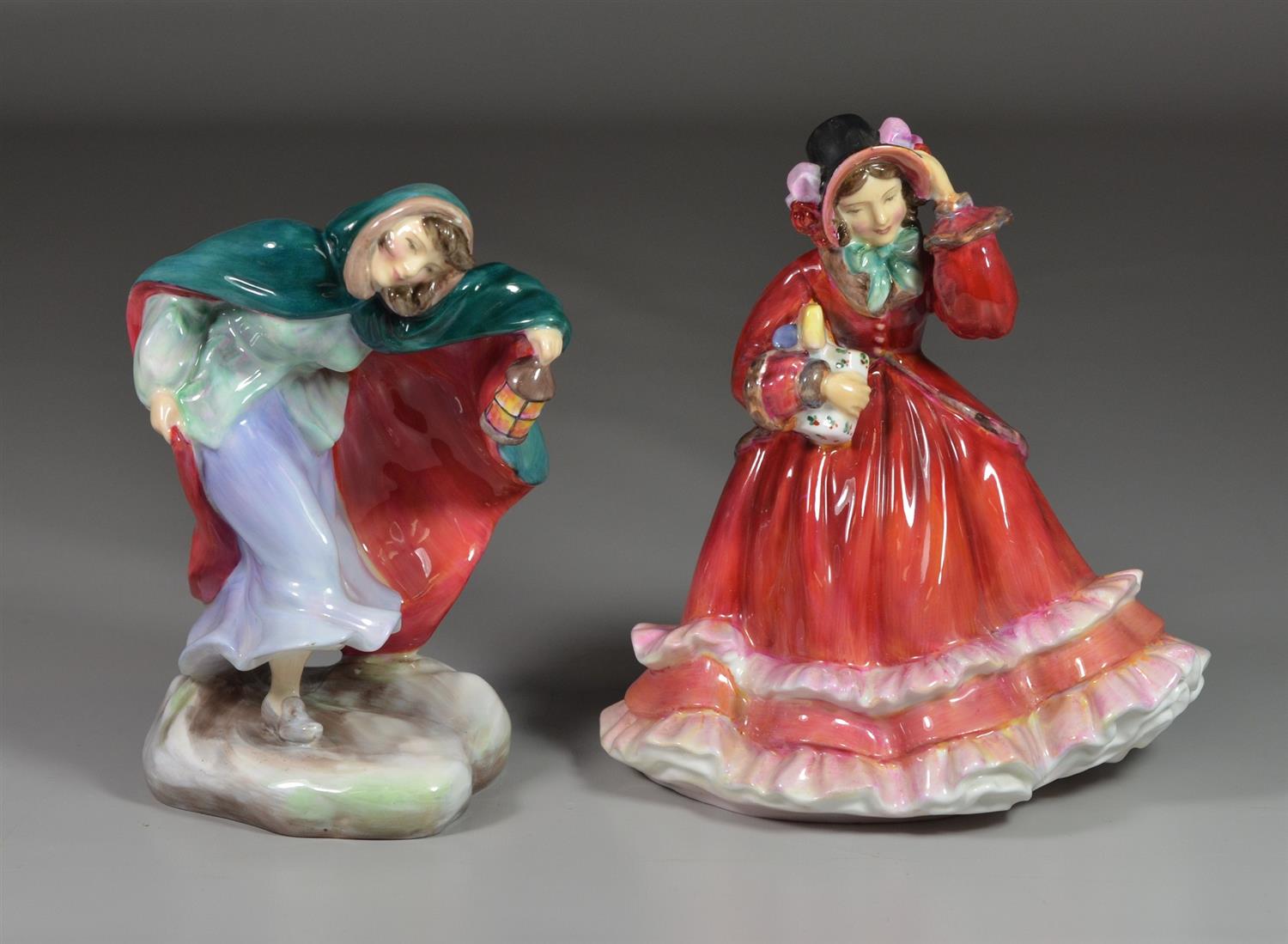 Appraisal: Royal Doulton bone china figurines Winter HN Christmas Time HN