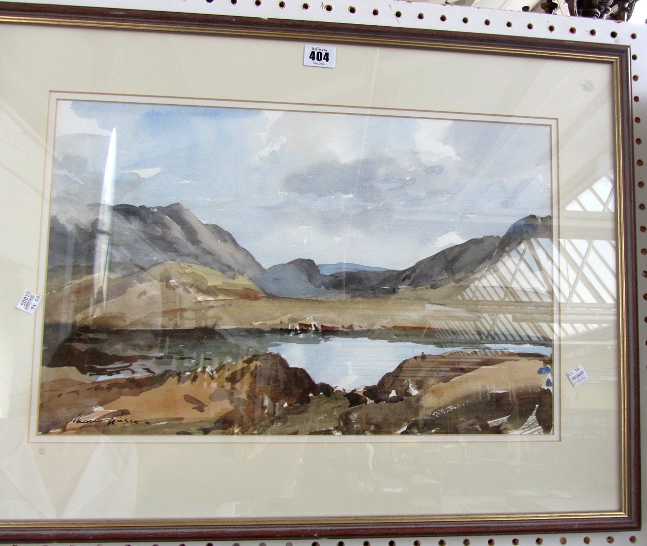 Appraisal: Attributed to Edward Wesson - Landscape watercolour bears a signature