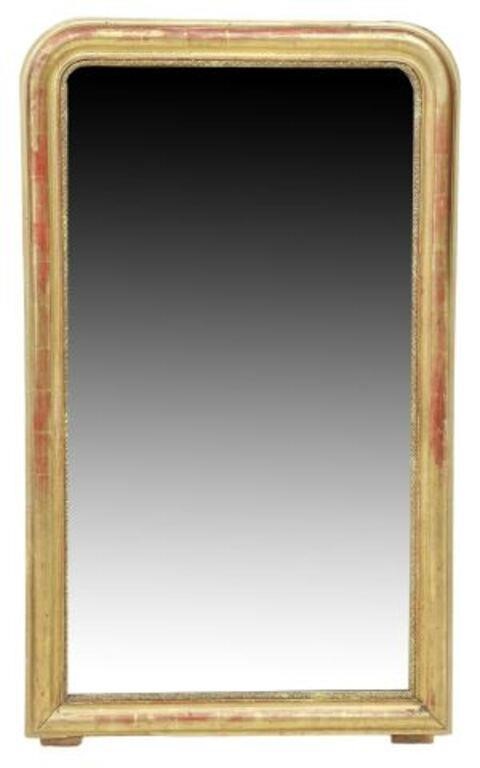 Appraisal: French Louis Philippe period giltwood mirror mid th c molded