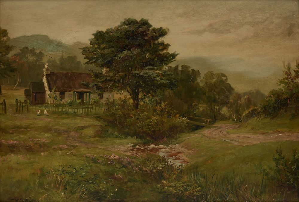 Appraisal: A SCOTTISH SCHOOL PAINTING Plaintree Cottage Whistlefield TH CENTURY A