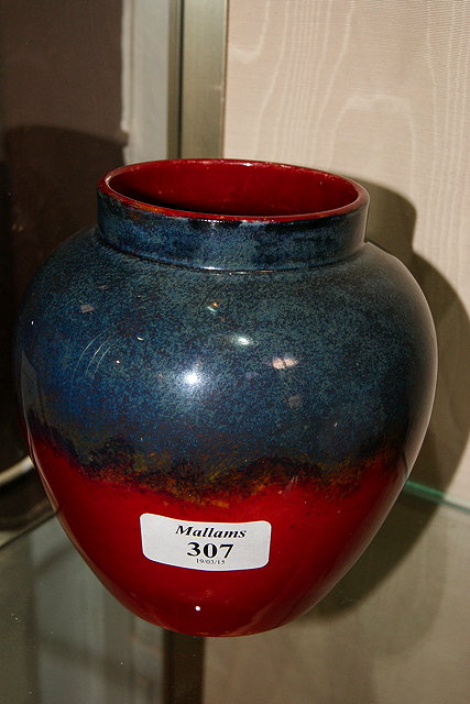 Appraisal: A FLAMBE VASE by Bernard Moore printed manufacturer's mark cm