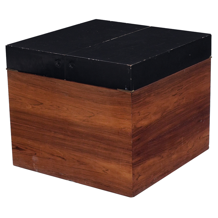 Appraisal: Gunnar Myrstrand storage sewing box By Kallemo Sweden rosewood box