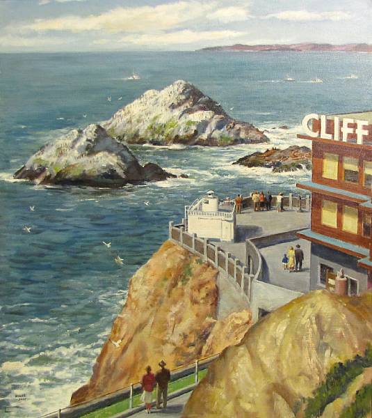 Appraisal: Michel M Kady American - Cliff House San Francisco signed