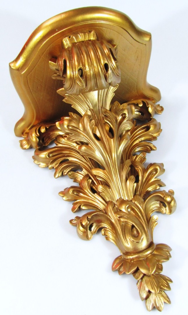 Appraisal: A thC gilt wood wall sconce of rococo design with