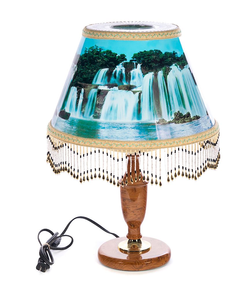 Appraisal: Waterfall Shade Lamp Good condition with normal wear Please Email