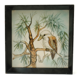 Appraisal: GUY MARTIN BOYD Victoria circa Square ceramic tile painted with