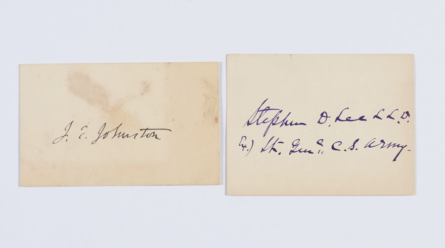 Appraisal: CIVIL WAR CONFEDERATE GENERALS CLIP AUTOGRAPHS signatures both in pen