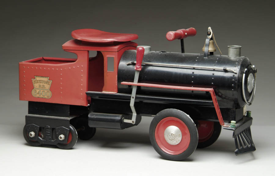 Appraisal: KEYSTONE RIDE-ON TRAIN Large black and red engine with two