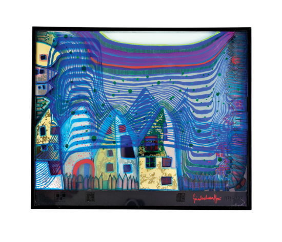 Appraisal: HUNDERTWASSER FRIEDENSREICH Fall in Cloud Fall in Fog Fall Out