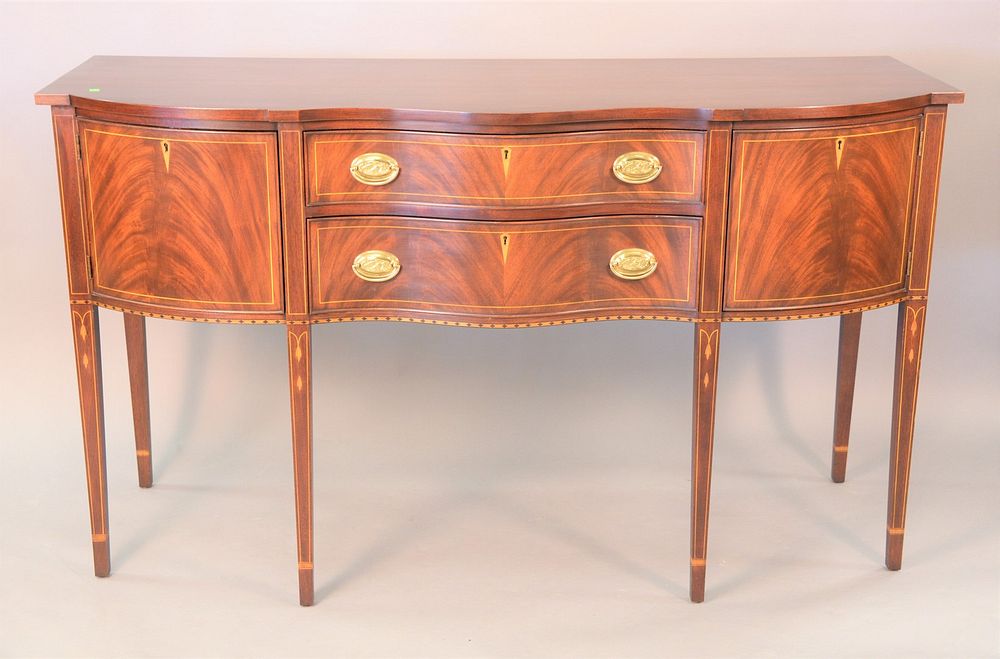 Appraisal: Henkel-Harris Federal style inlaid sideboard ht w dp Henkel-Harris Federal