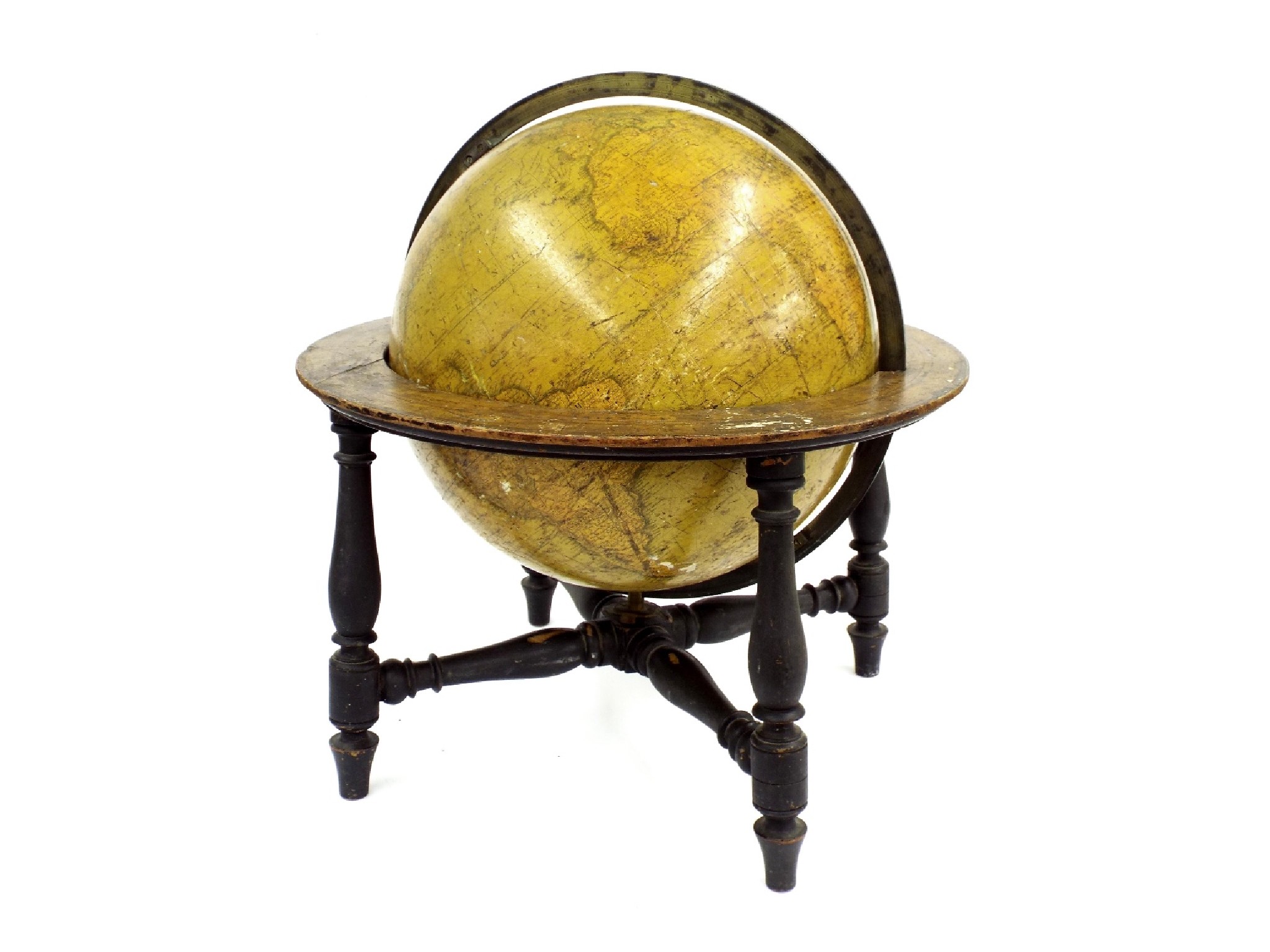 Appraisal: th century Cary New Terrestrial table globe the frame inscribed