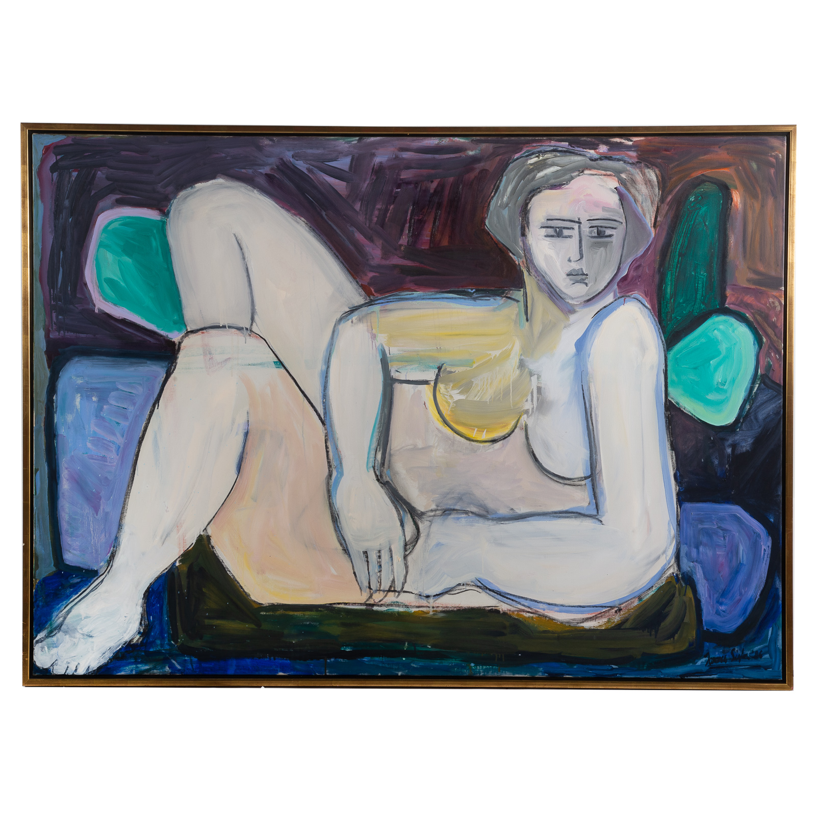 Appraisal: TAMMRA SIGLER RECLINING NUDE OIL American th century Oil on