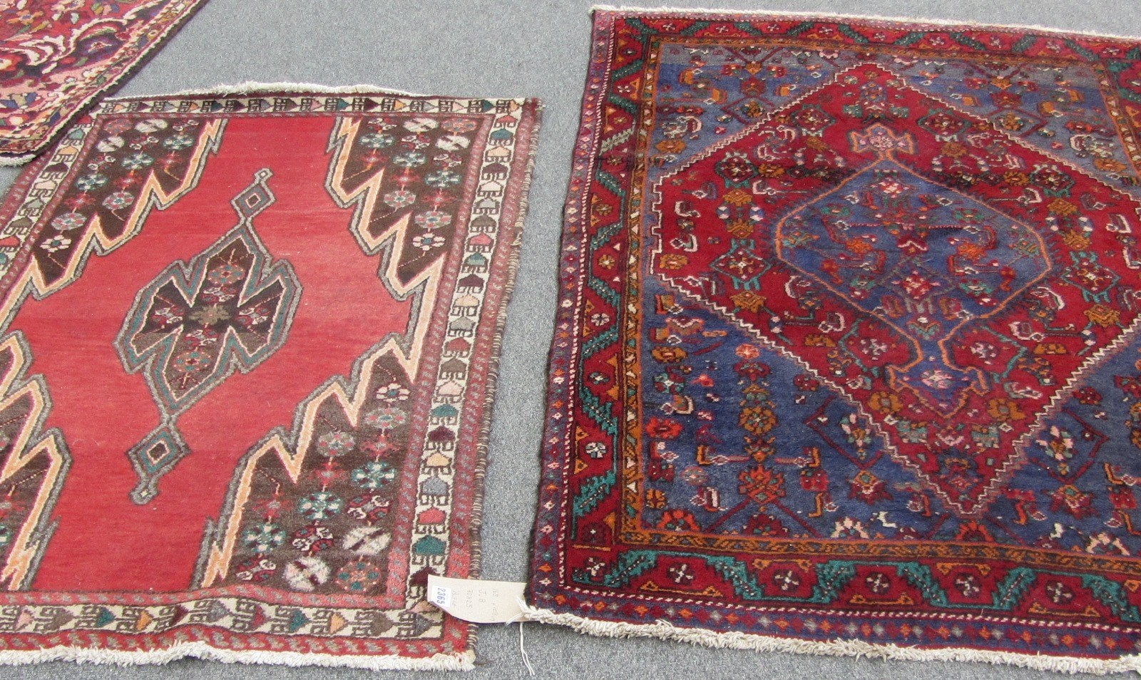 Appraisal: A Sarough rug Persian the indigo field with a madder