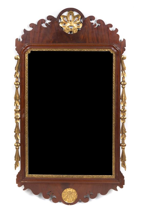 Appraisal: Sale Lot A Chippendale Style Mahogany and Parcel Gilt Mirror