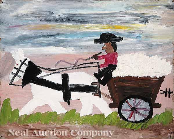 Appraisal: Clementine Hunter American Louisiana - Mule and Cart oil on