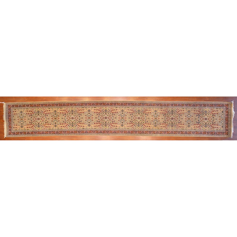 Appraisal: Turkish Hereke Runner x Fourth quarter- th century hand-knotted wool