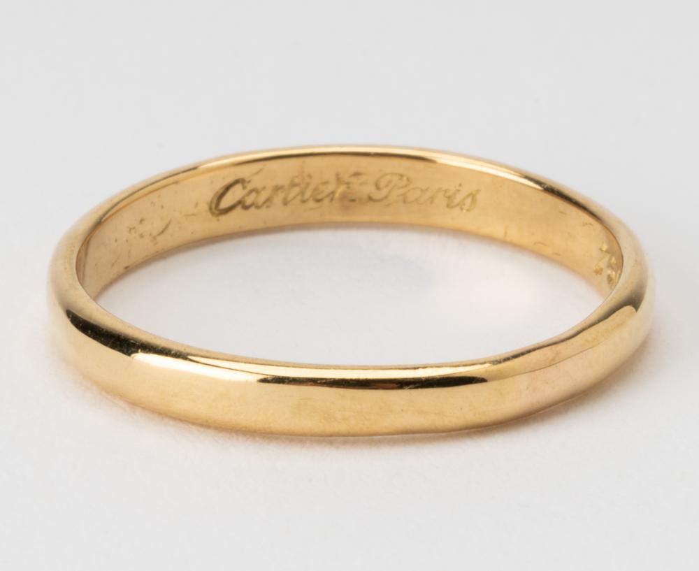 Appraisal: KARAT YELLOW GOLD BAND RINGHalf-round band-style ring stamped inside the