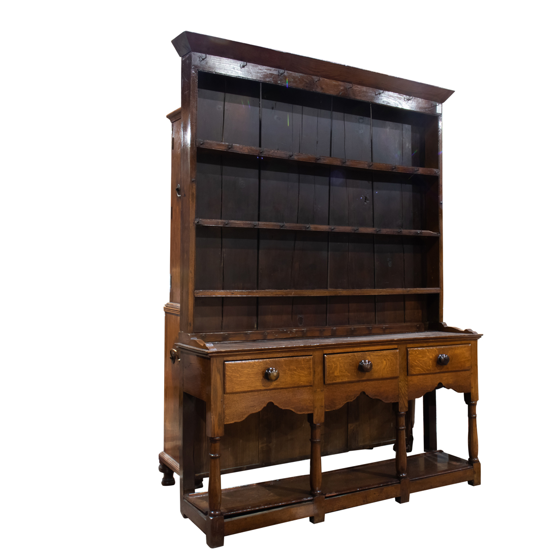 Appraisal: A WELSH OAK CUPBOARD CIRCA A Welsh oak cupboard circa