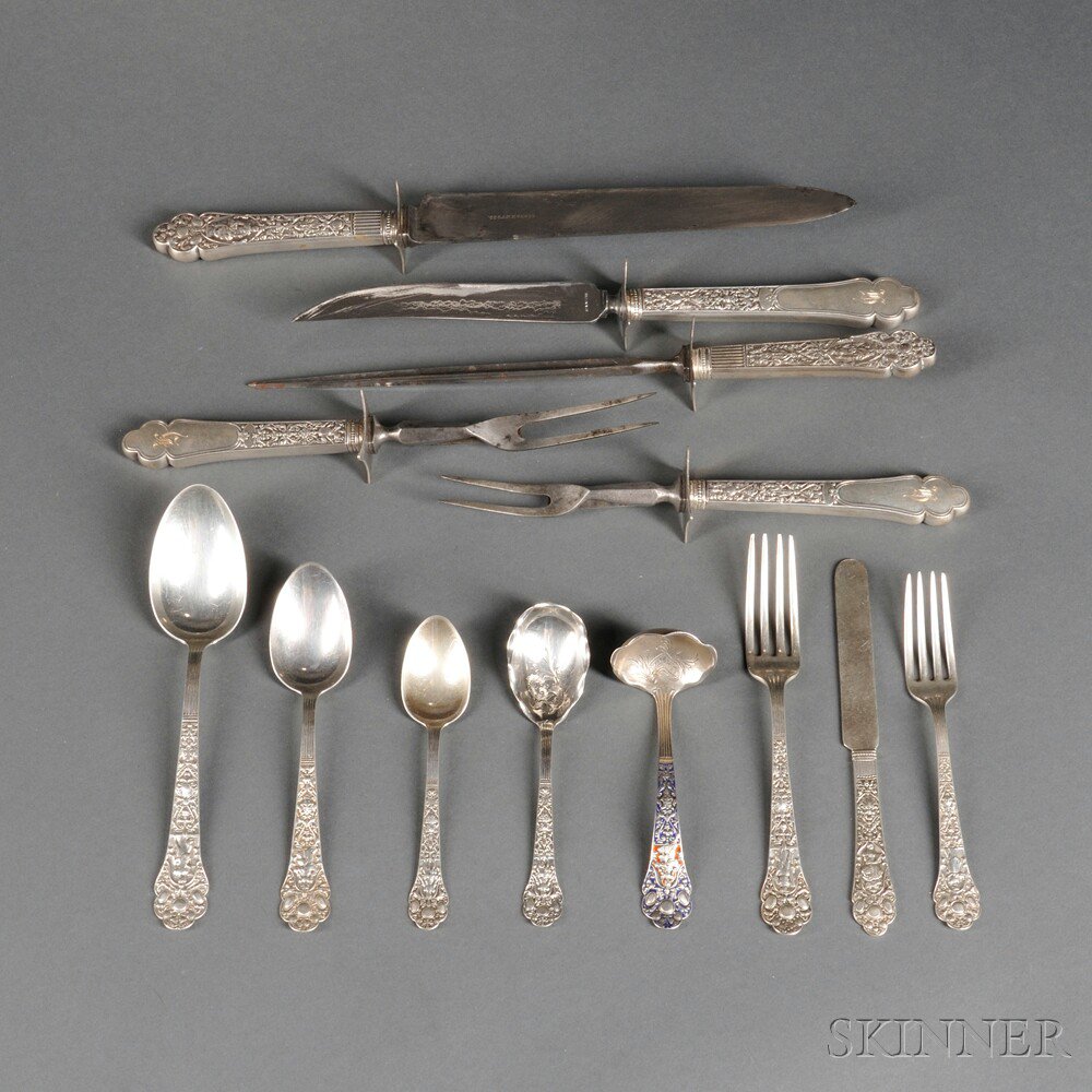 Appraisal: Assembled Gorham Old Medici Pattern Sterling Silver Flatware Service Providence