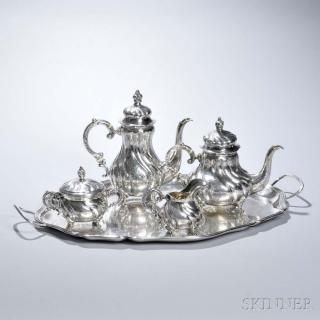 Appraisal: Five-piece German Sterling Silver Tea and Coffee Service th century