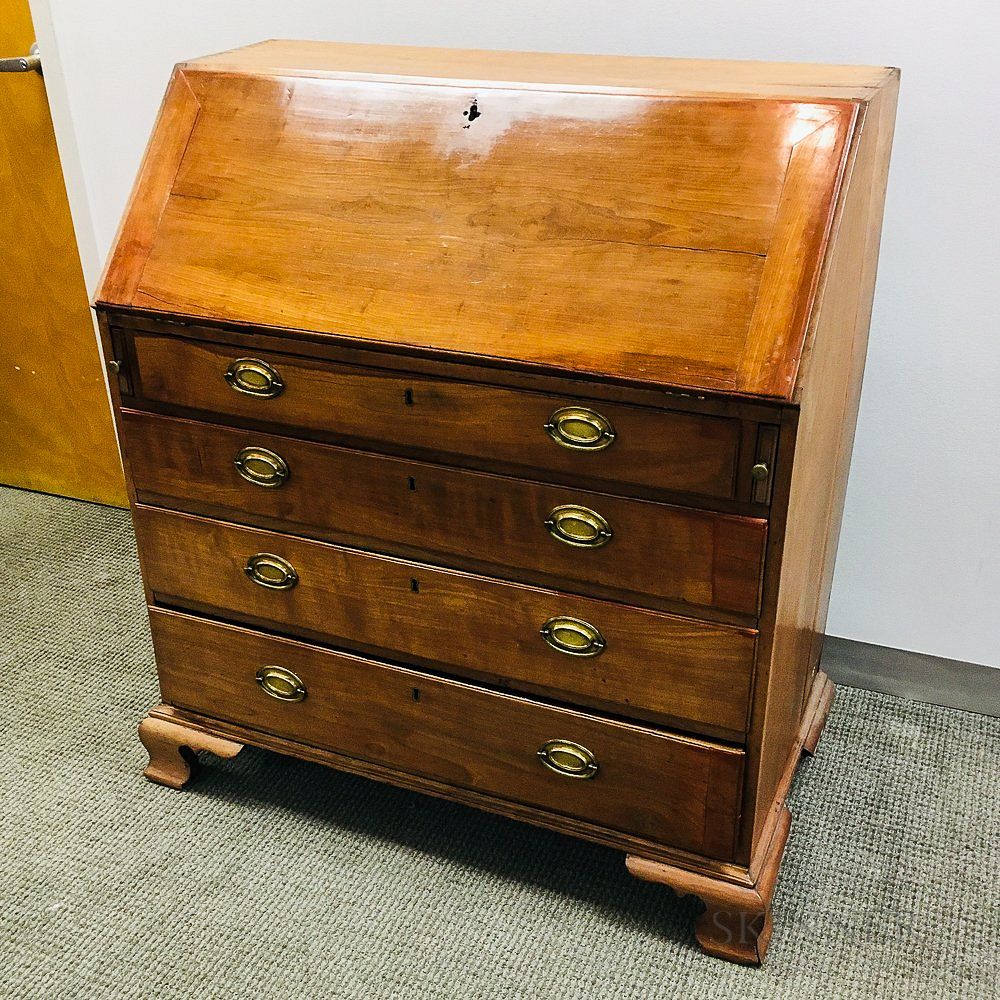 Appraisal: Chippendale Maple Slant-lid Desk Chippendale Maple Slant-lid Desk late th