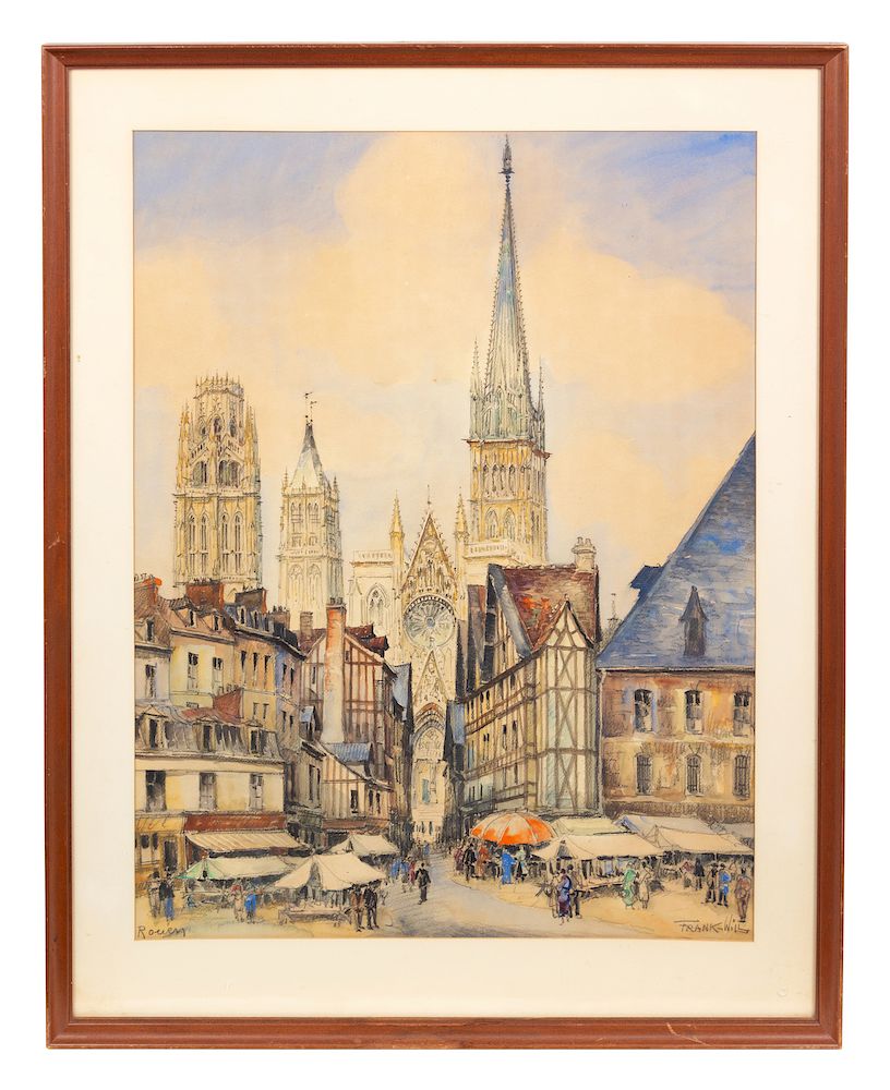 Appraisal: Frank Will French Rowen wa Frank Will French Rowen watercolor