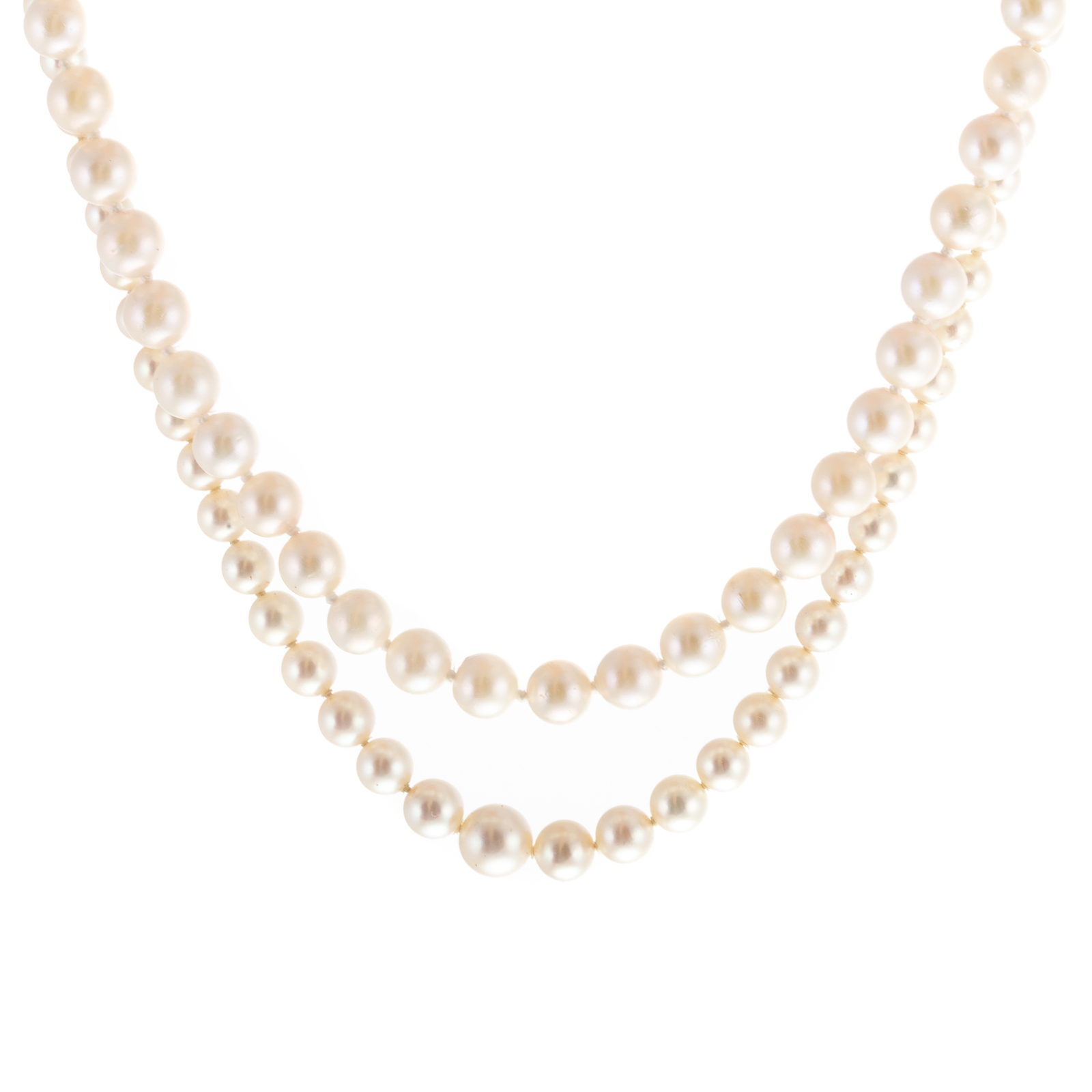 Appraisal: A COLLECTION OF PEARLS INCLUDING MIKIMOTO Graduated Japanese Akoya strand