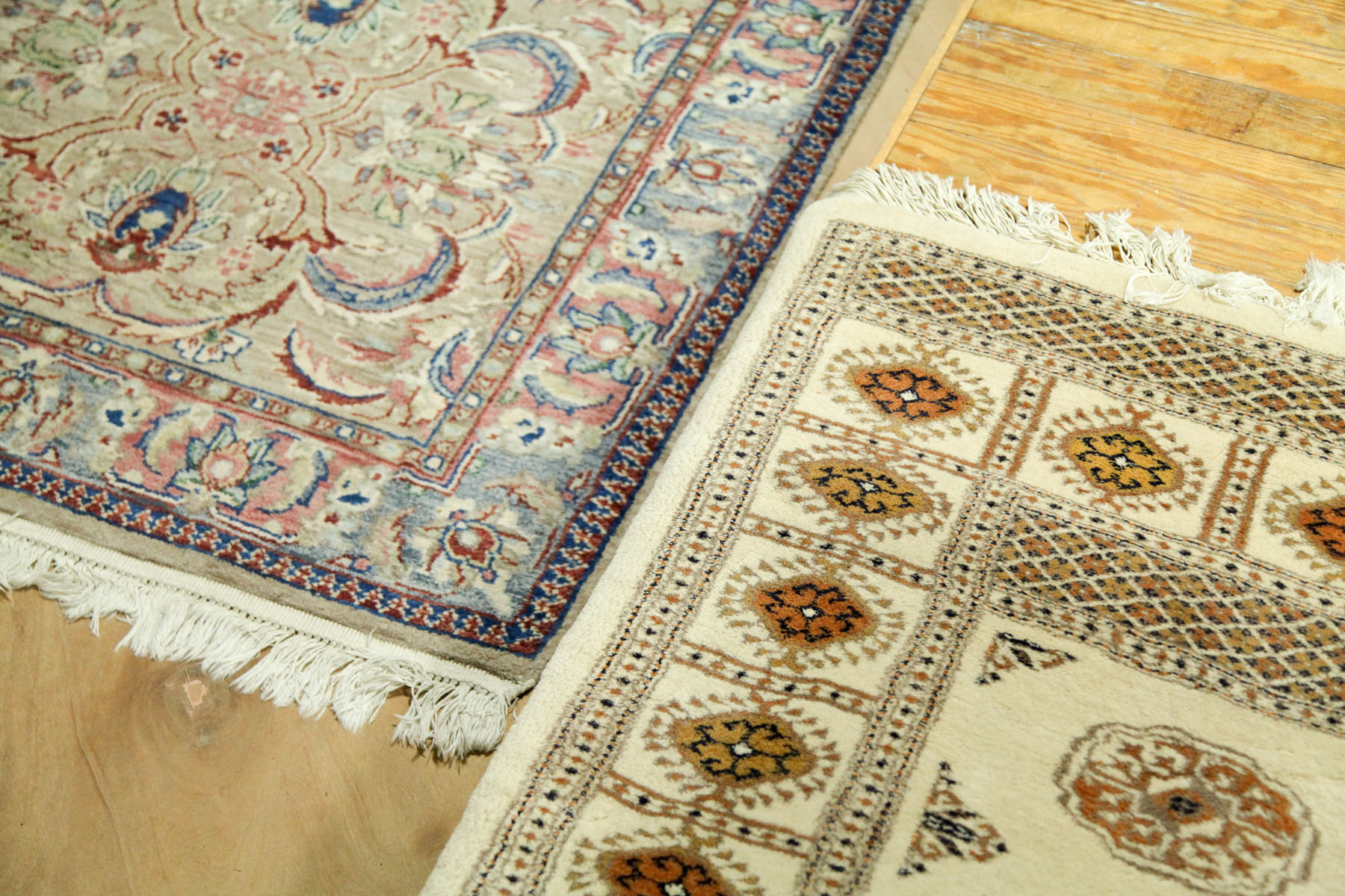 Appraisal: TWO ORIENTAL STYLE AREA RUGS India and Pakistan late th