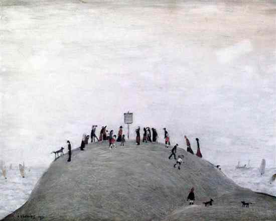 Appraisal: Laurence Stephen Lowry - collotype 'The Notice Board' signed in